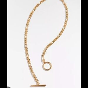 14k plated chain toggle choker